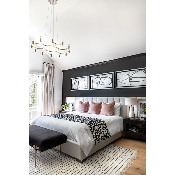 Chandeliers Nexus Chandelier - Warm Silver Leaf 12 Lights