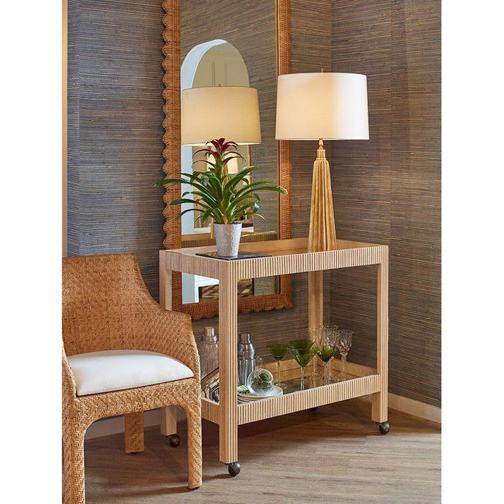 Hensley - Tasselshaped Gold Leaf Lamp Base.