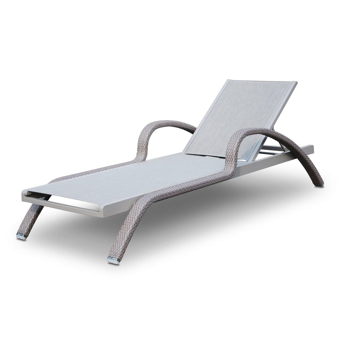 North Chaise Lounge by Skyline Design-Skyline Design-SKYLINE-22853-STFF-Outdoor ChaisesSilver Walnut-4-France and Son