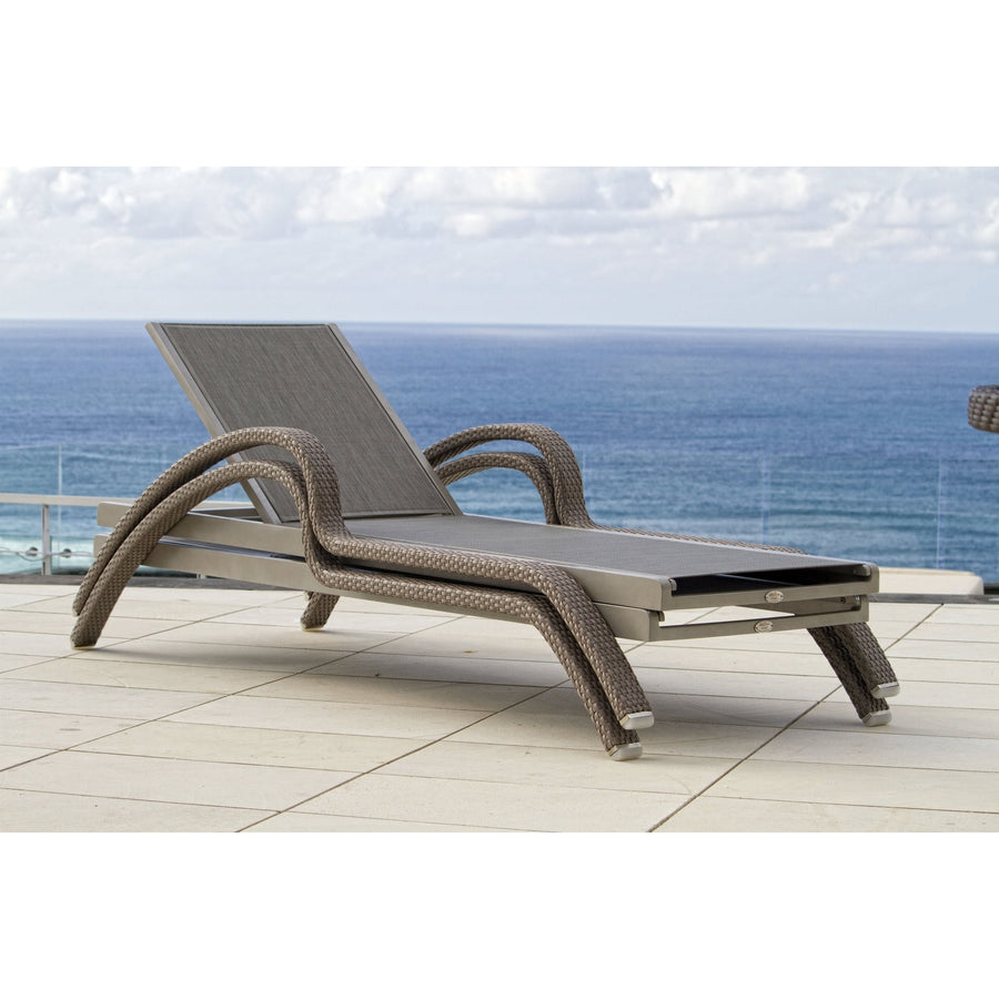 North Chaise Lounge by Skyline Design-Skyline Design-SKYLINE-22853-STFF-Outdoor ChaisesSilver Walnut-1-France and Son