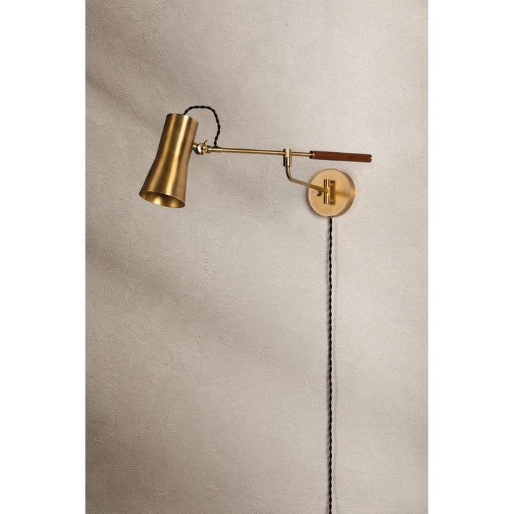 Novel Plug-In Sconce - Patina Brass