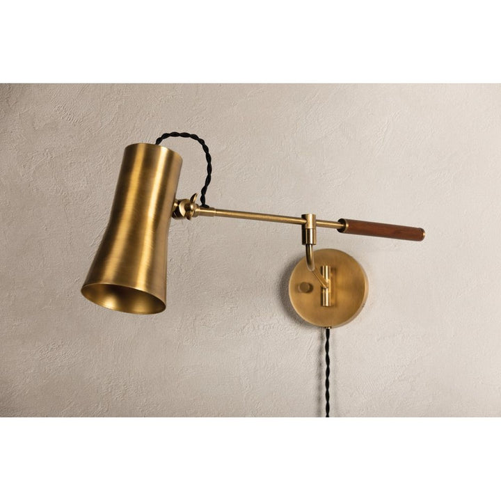 Novel Plug-In Sconce - Patina Brass