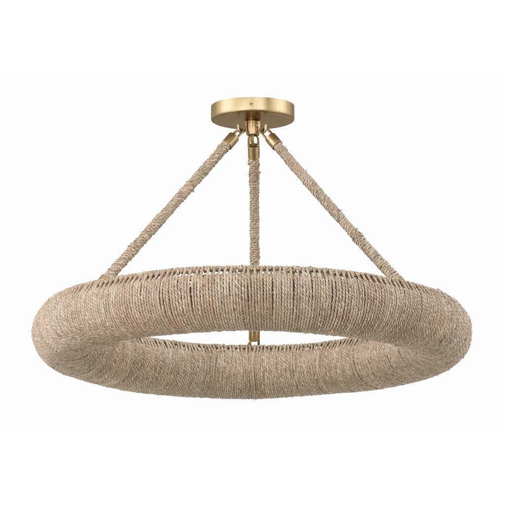 Oakley 6 Light Soft Gold Semi Flush Mount-Crystorama Lighting Company-CRYSTO-OAK-7536-SG_CEILING-Flush Mounts-2-France and Son