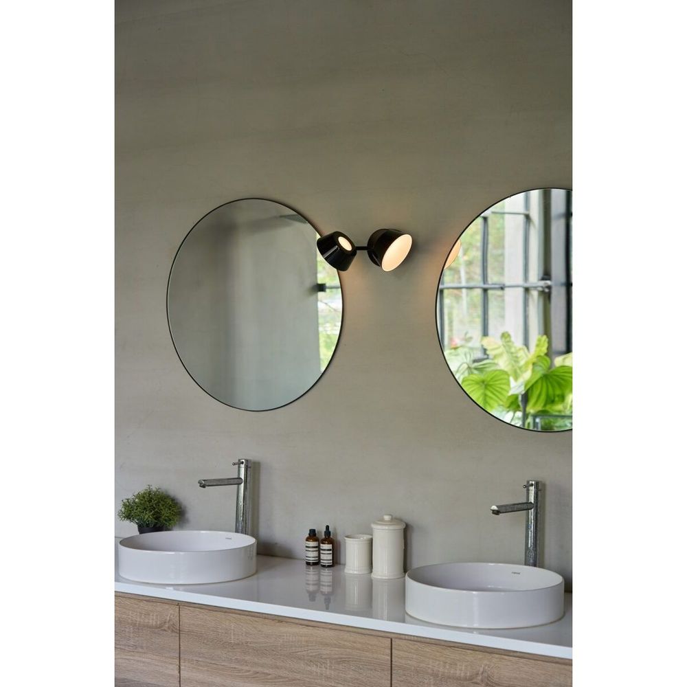 Wall Lighting OLO Wall Double Lamp - Black/Shiny Black - Metal, Aluminum, Pp