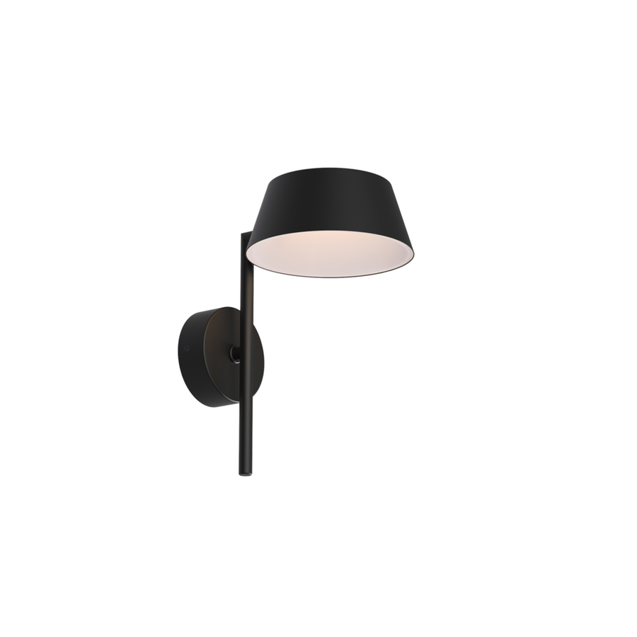 Wall Lighting OLO XL Wall Arm Single Lamp - Black/Shiny Black - Metal, Aluminum, Pp
