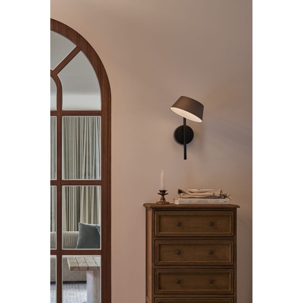 Wall Lighting OLO XL Wall Arm Single Lamp - Black / Cocoa - Metal, Aluminum, Pp