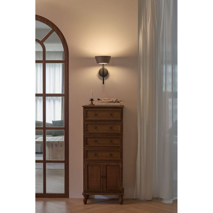 Wall Lighting OLO XL Wall Arm Single Lamp - Black / Cocoa - Metal, Aluminum, Pp