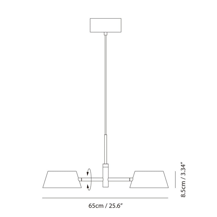Pendants OLO XL P2 Pendant - Black - Metal, Aluminum, Pp