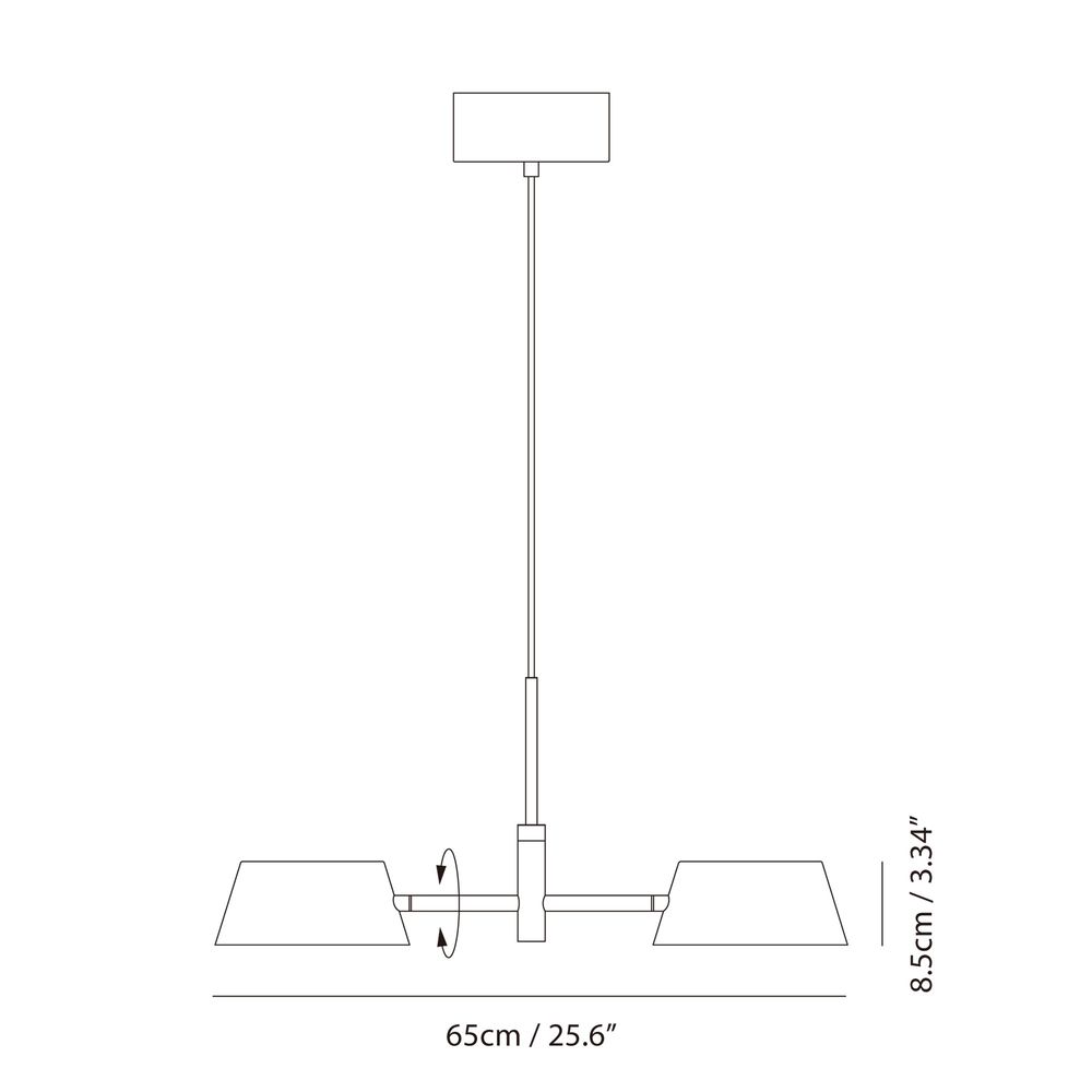 Pendants OLO XL P2 Pendant - Gold - Metal, Aluminum, Pp
