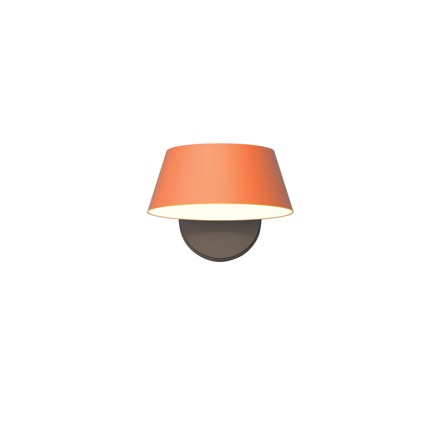 Wall Lighting OLO XL Wall Single Lamp - Black / Coral Orange - Metal, Aluminum, Pp
