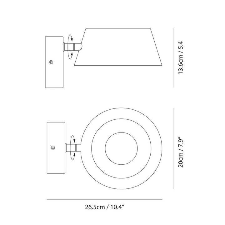 Wall Lighting OLO XL Wall Single Lamp - Black/Shiny Black - Metal, Aluminum, Pp