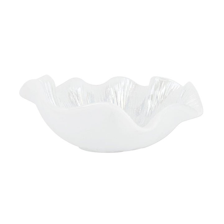 Onda Glass Ruffled Round Bowl