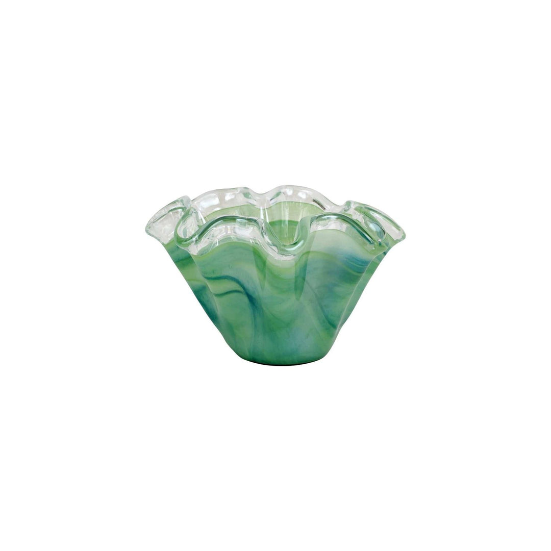 Onda Glass Ruffled Bowl
