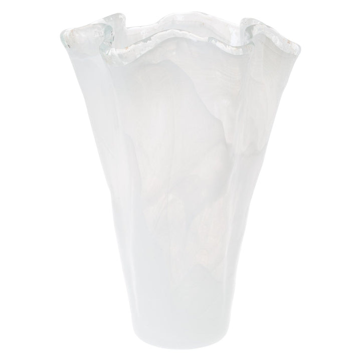 Onda Glass Vase - White / Large