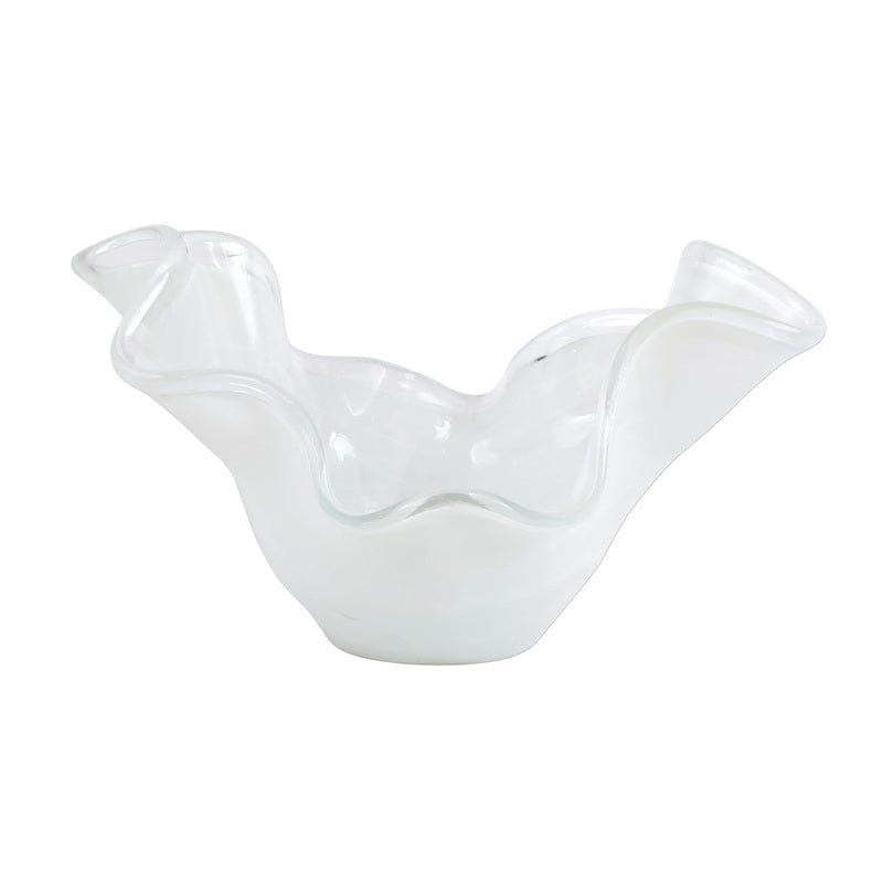 Onda Glass Bowl - White / Medium