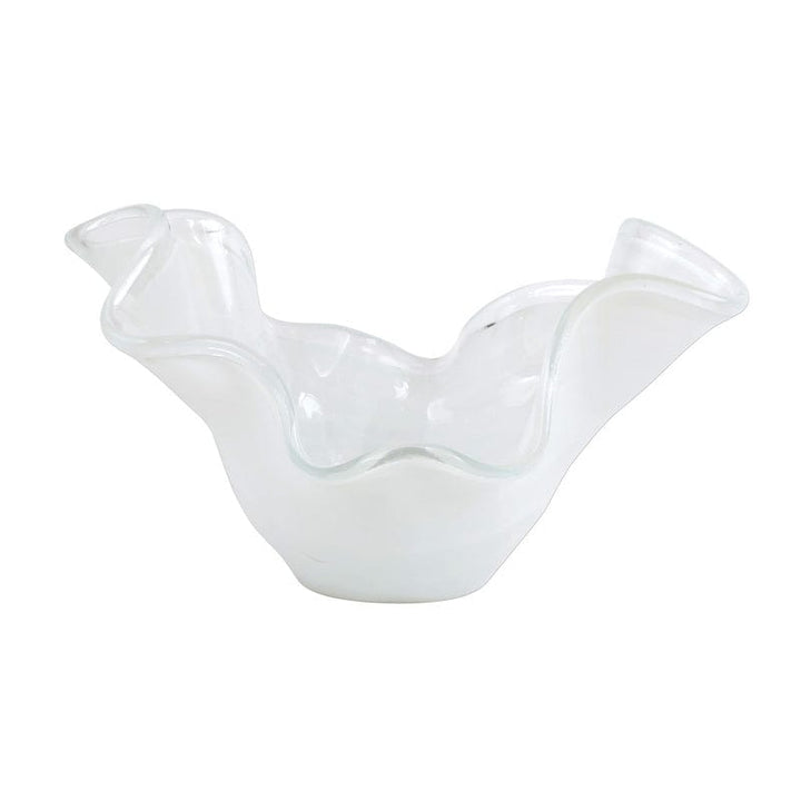 Onda Glass Bowl - White / Medium