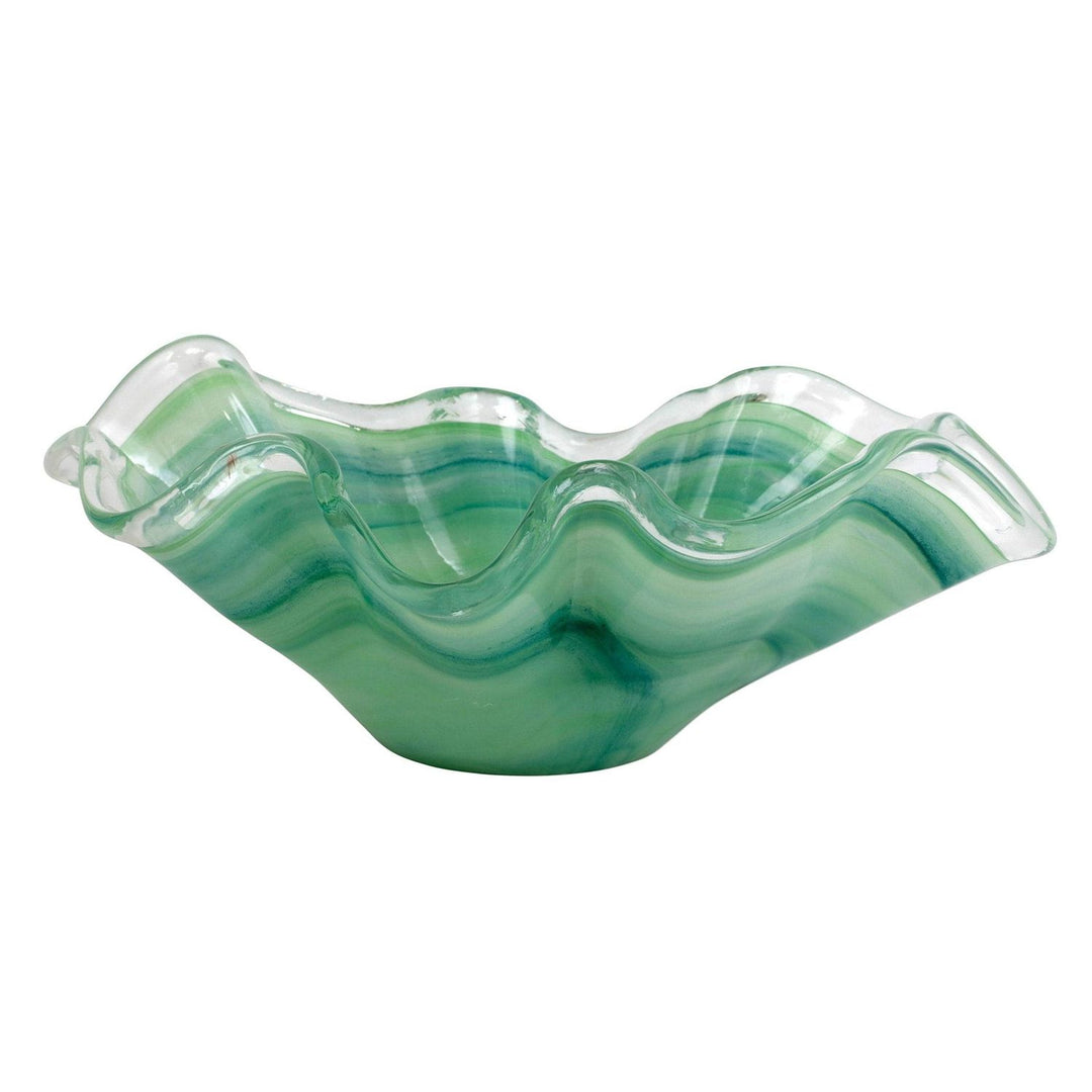 Onda Glass Bowl - Green / Large