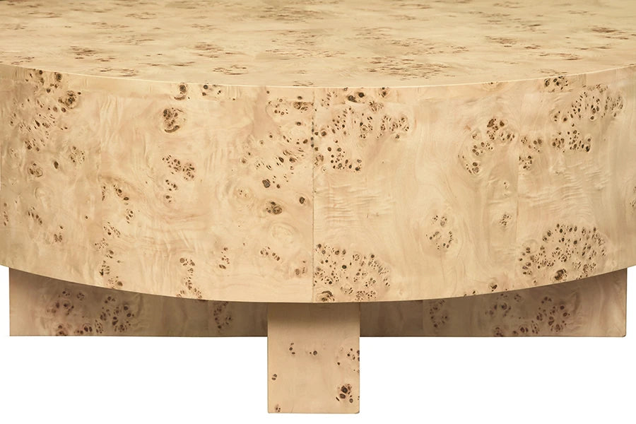 Oslo Thick Top Coffee Table With Cross Base