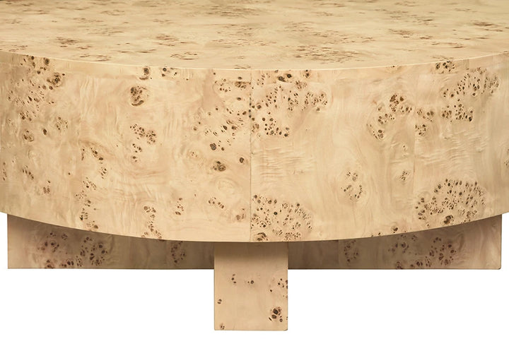 Oslo Thick Top Coffee Table With Cross Base