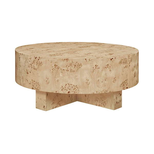 Oslo Thick Top Coffee Table With Cross Base