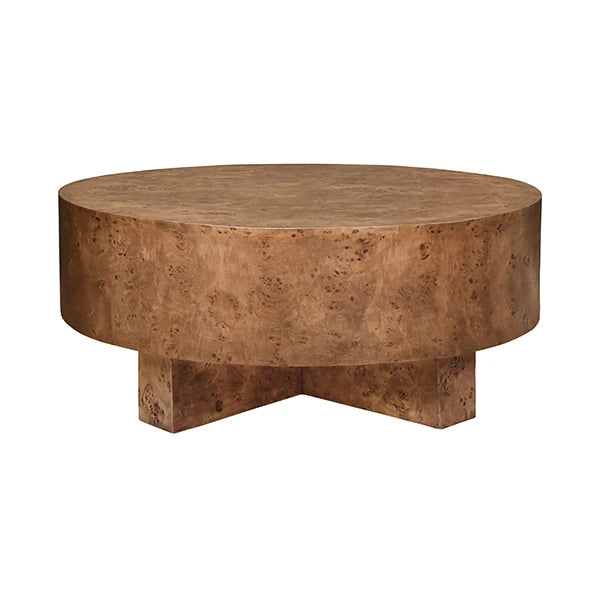 Oslo Thick Top Coffee Table With Cross Base