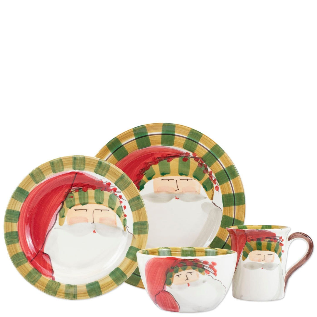 Old St. Nick Four-Piece Place Setting - Striped Hat