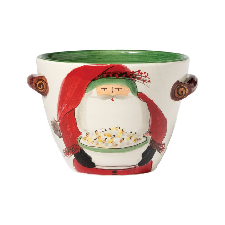 Old St. Nick Handled Serving Bowl with Popcorn - Default Title