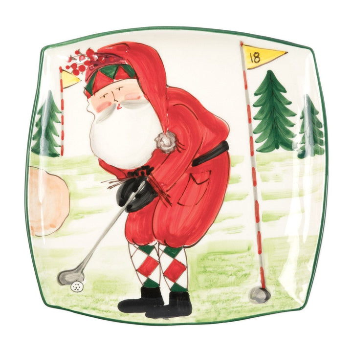 Old St. Nick Square Platter - Golfing - Default Title