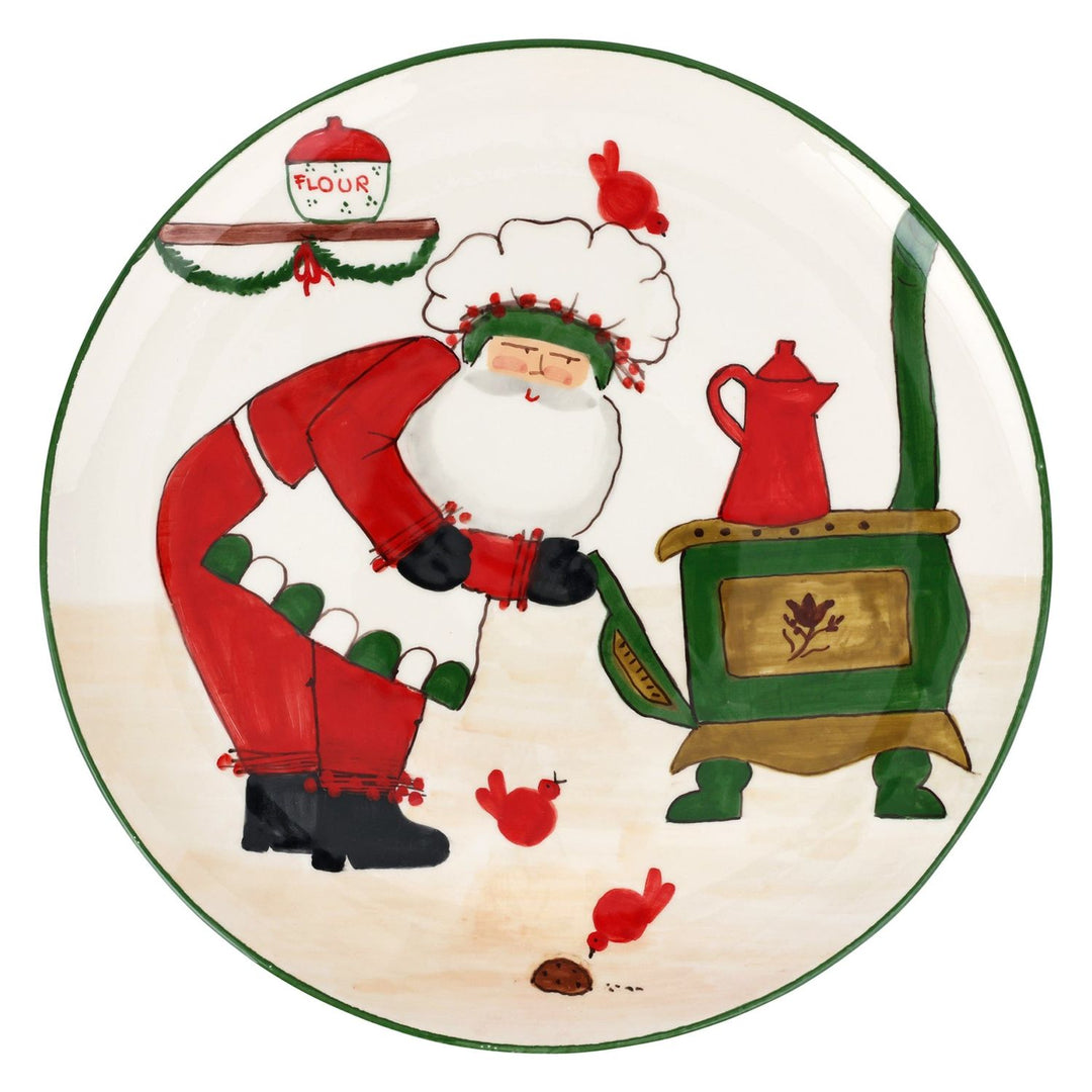 Old St. Nick Round Platter with Oven