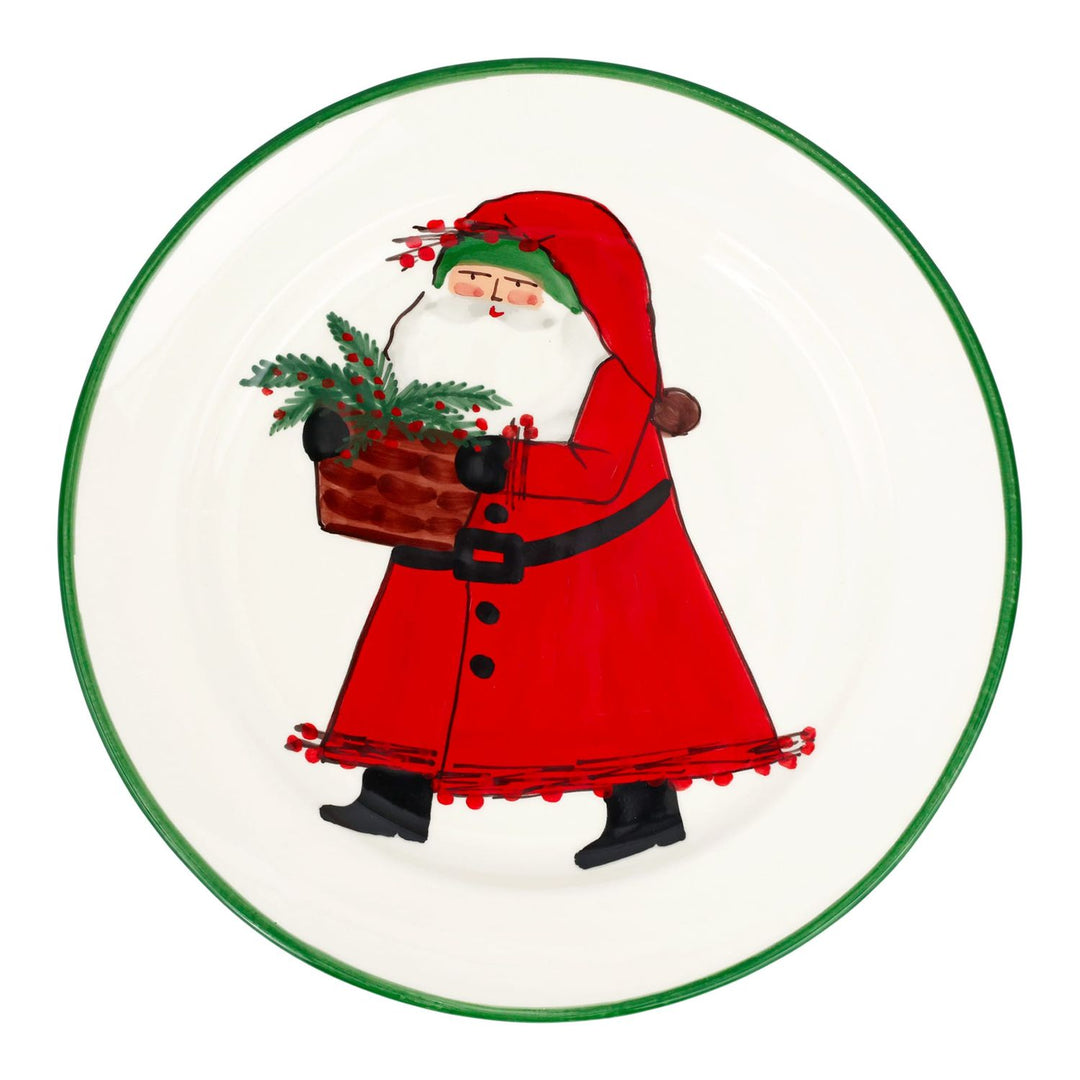 Old St. Nick Rimmed Round Platter - Default Title