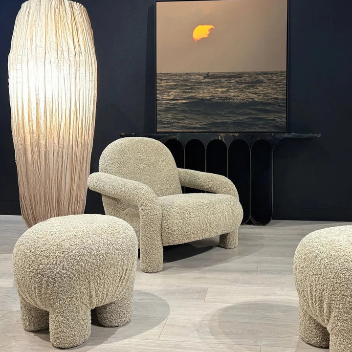 Stools & Ottomans Bibi Ottoman Fawn Fabric