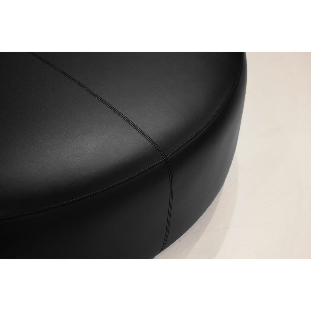 Stools & Ottomans Disc Ottoman Black Leatherette 40" Round