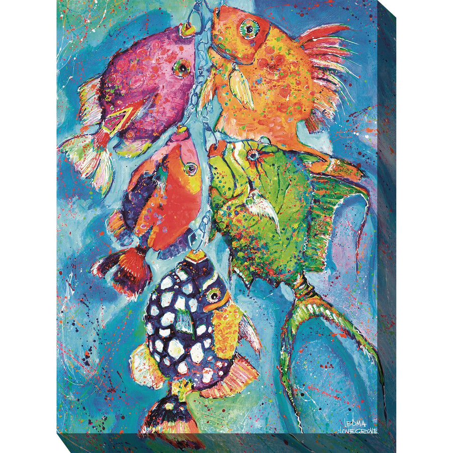 Red Fish Blue Fish - Outdoor Art-West of the Wind-WESTOFWIND-OU-83007-Wall Art-1-France and Son