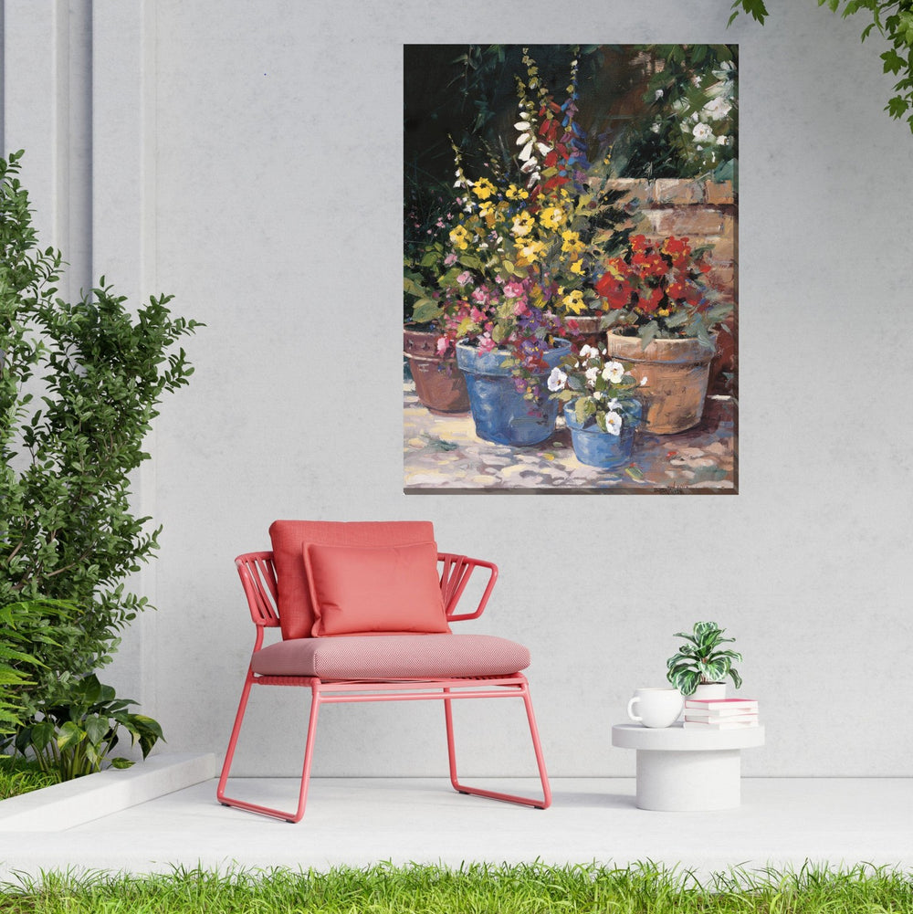 Blue Pots - Outdoor Art 30x40-West of the Wind-WESTOFWIND-OU-85045-Wall Art-2-France and Son