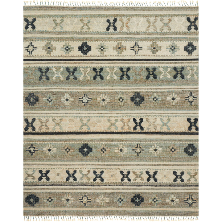 Loloi Owen Aqua / Ink 3'-6" x 5'-6" Accent Rug