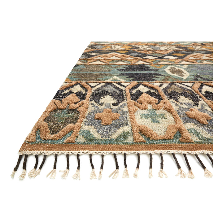 Loloi Owen Ocean / Camel 18" x 18" Sample Rug