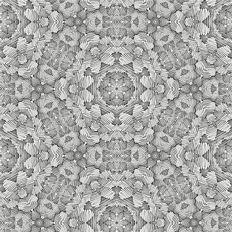 Additional view of Olio Wallpaper in black and white, featuring matte finish and full-wall surface coverage.