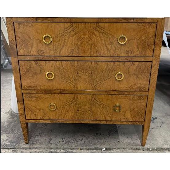 Three Drawer Chest on Legs - Olive Ashe Burl
