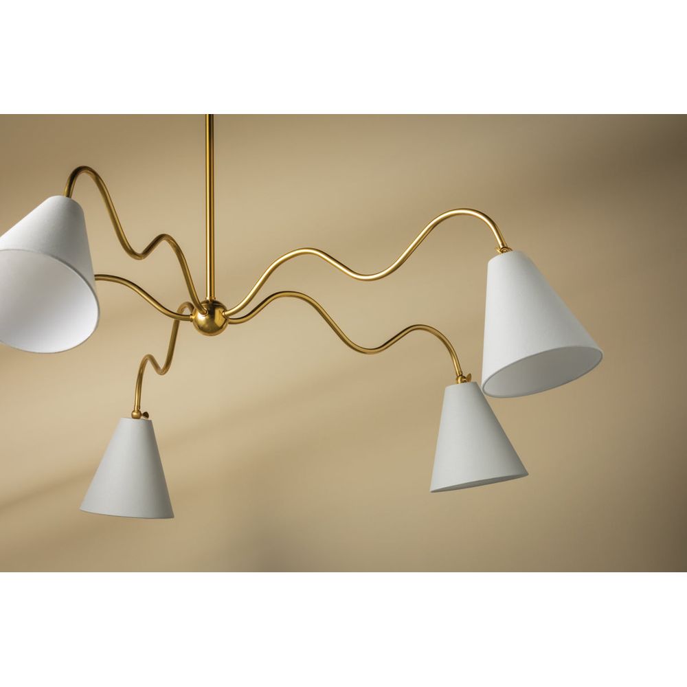 Onda Chandelier-Aged Brass