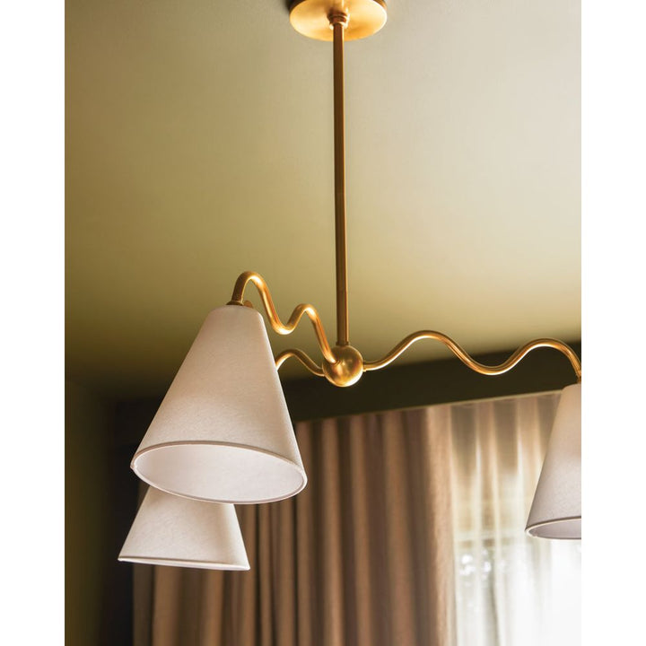 Onda Chandelier-Aged Brass