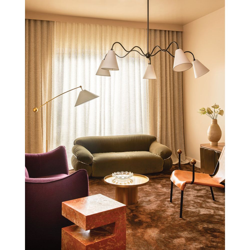 Chandeliers Onda Chandelier-Old Bronze