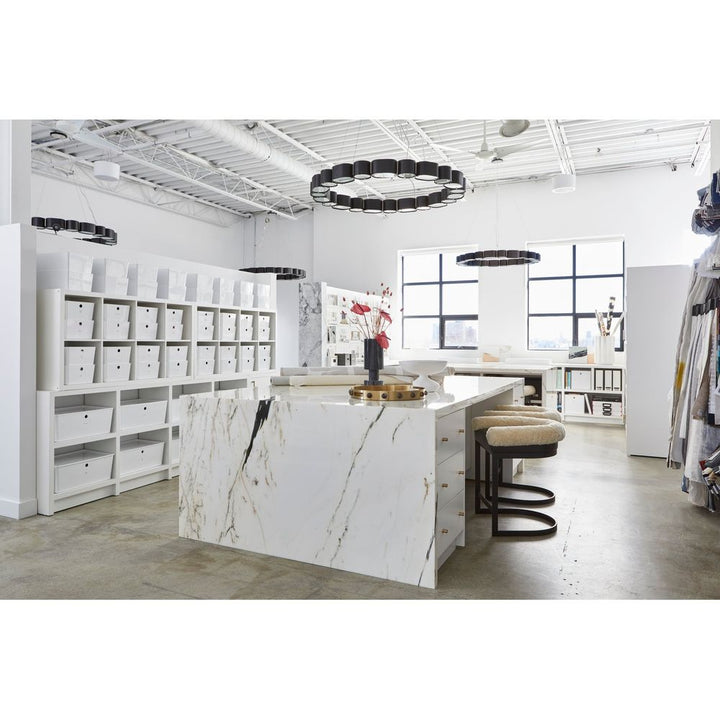 Opal Chandelier - Soft Black/Stainless Steel 22 Lights