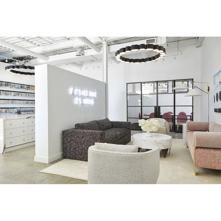 Opal Chandelier - Soft Black/Stainless Steel 22 Lights