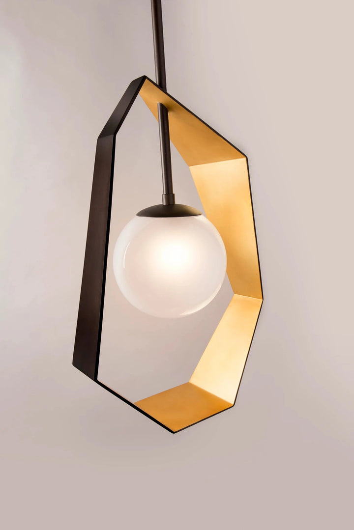 Origami 1Lt Pendant-Troy Lighting-TROY-F5524-BRZ/GL/SS-PendantsBronze With Gold Leaf-Medium-8-France and Son