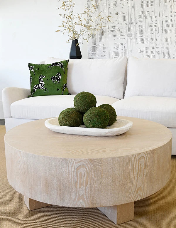 Oslo Thick Top Coffee Table With Cross Base