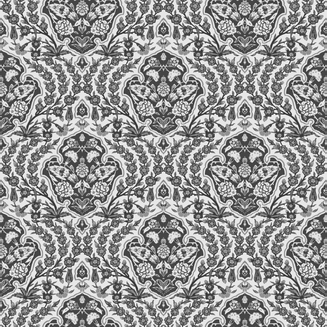 Ottoman Wallpaper-Mitchell Black-MITCHB-WC374-1-PM-10-Wall DecorPatterns Gray-Premium Matte Paper-Small-5-France and Son