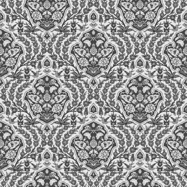 Ottoman Wallpaper-Mitchell Black-MITCHB-WC374-1-PM-10-Wall DecorPatterns Gray-Premium Matte Paper-Small-5-France and Son