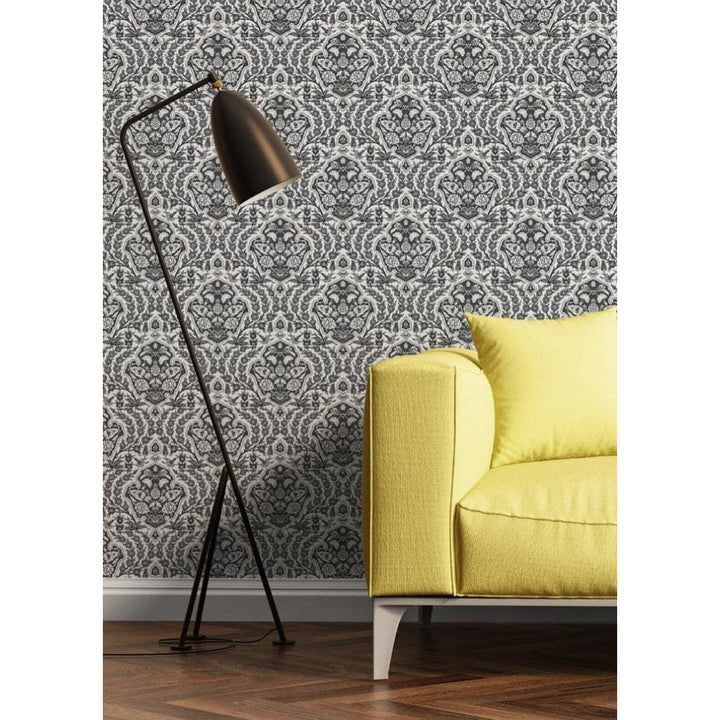 Ottoman Wallpaper-Mitchell Black-MITCHB-WC374-1-PM-10-Wall DecorPatterns Gray-Premium Matte Paper-Small-6-France and Son