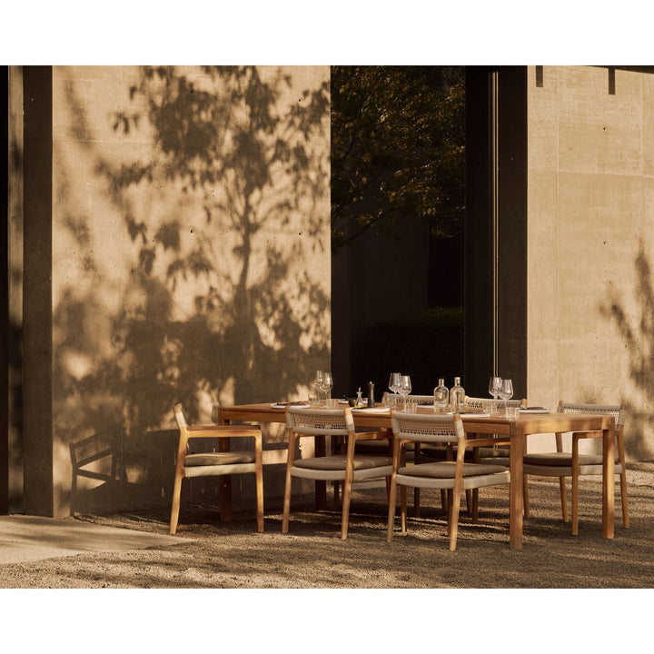 Jack Woven Outdoor Dining Chair Cushion - lifestyle