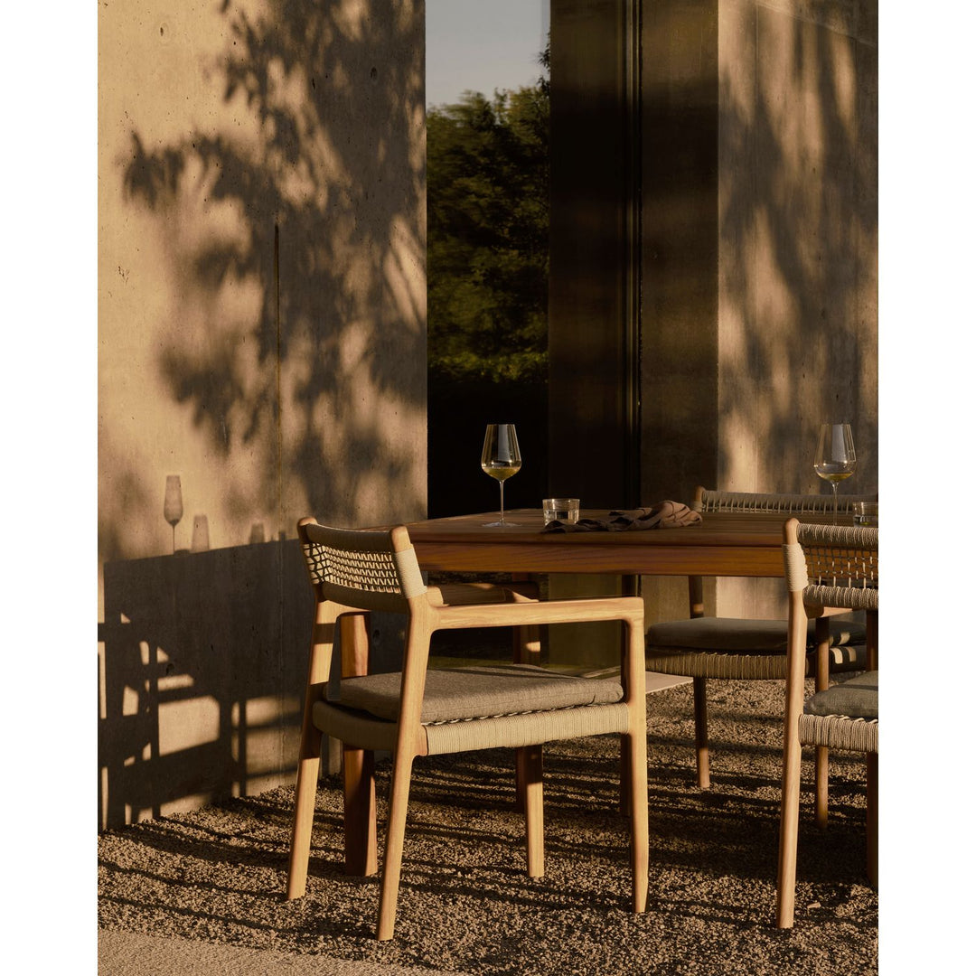 Jack Woven Outdoor Dining Chair Cushion - lifestyle